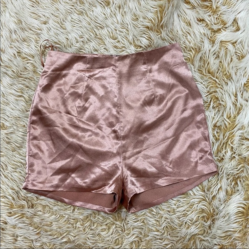 Meshki satin shorts